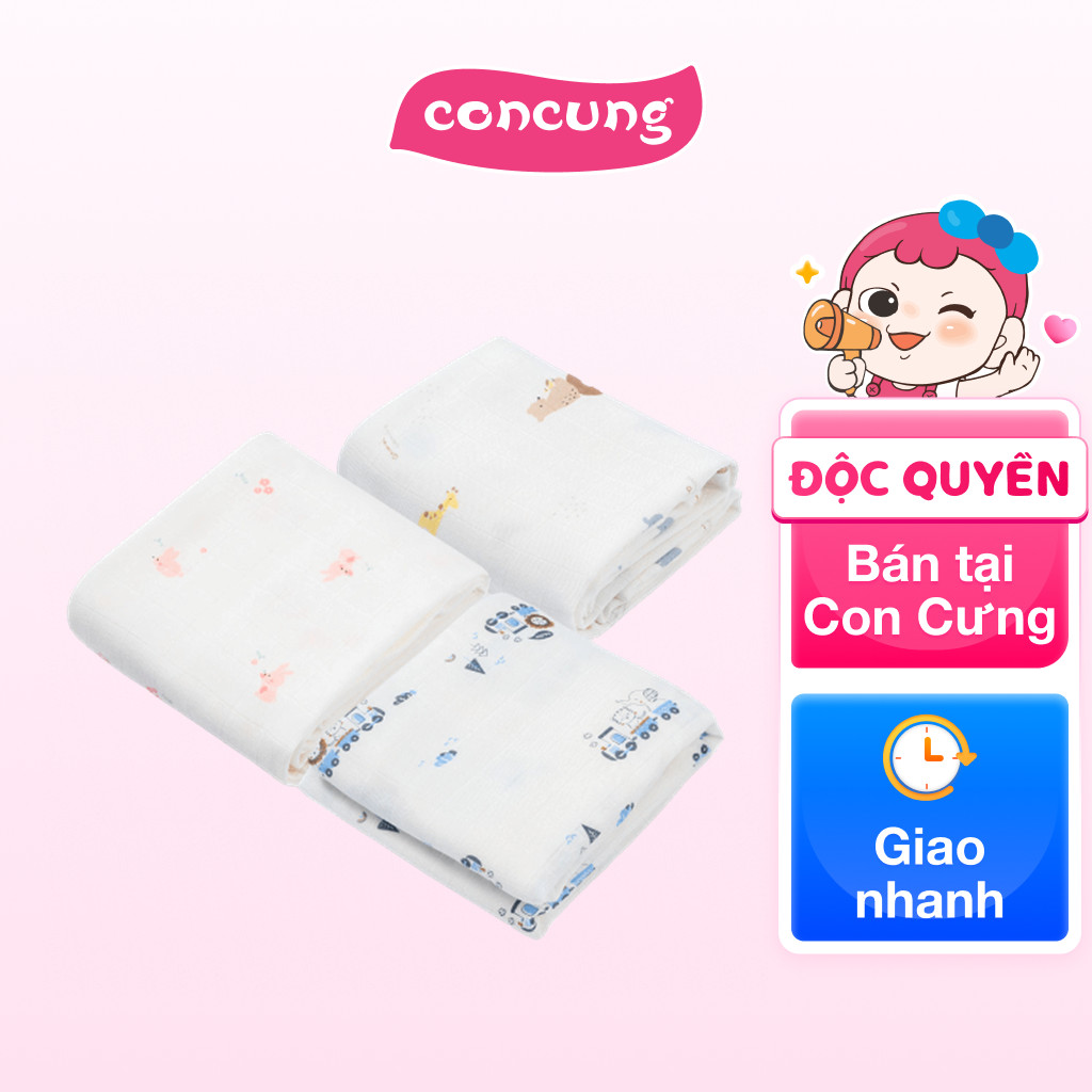 Khăn gạc tắm sợi tre 2 lớp Animo T2304_NBA005 (60x120cm,1 cái)