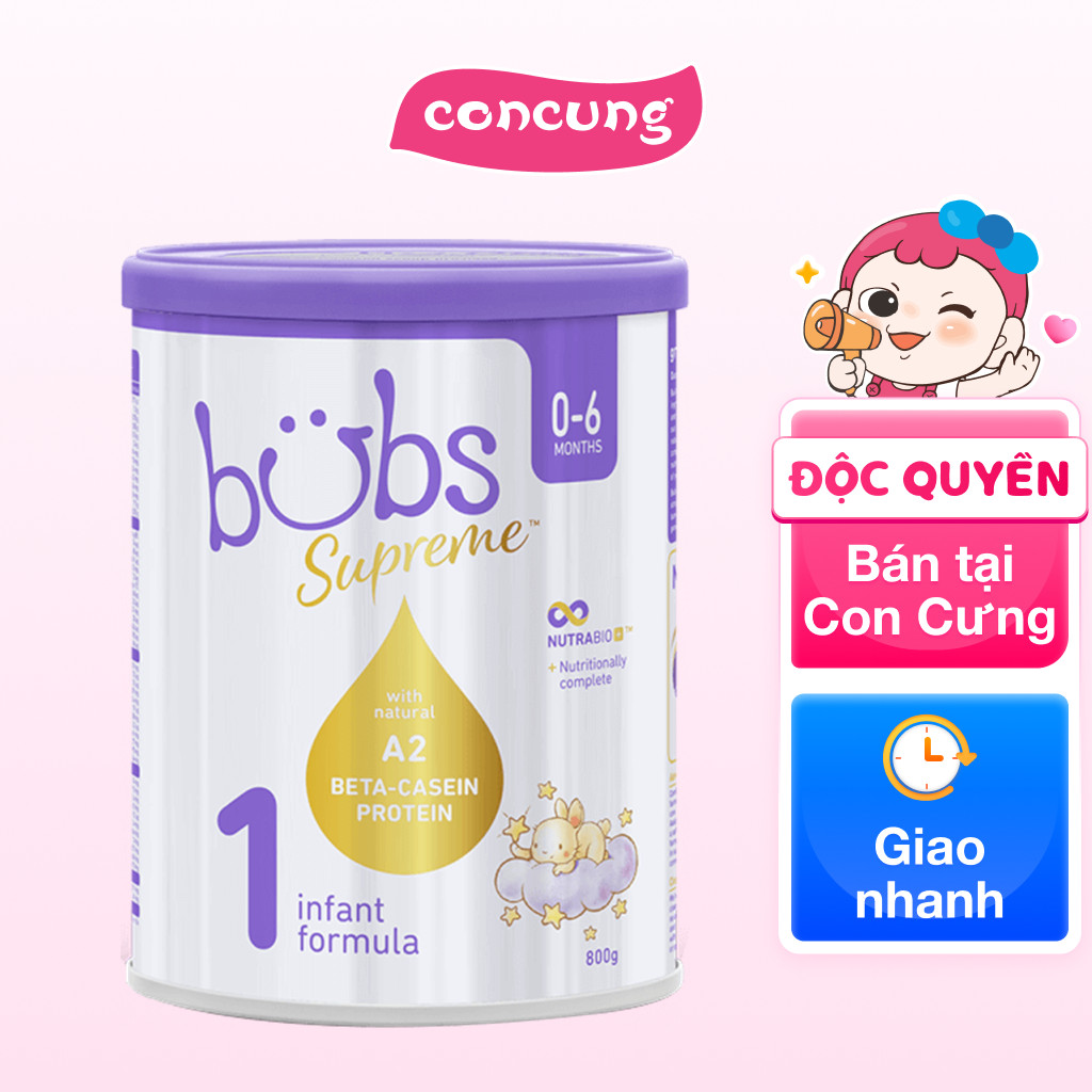 Sữa Bubs Supreme số 1 800g (0-6 tháng)