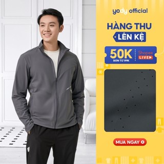 Áo khoác gió nam YODY khoác thể thao, chống nắng, kéo khóa, co giãn, hạn chế nhăn nhàu SKM7001