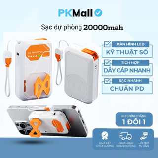 [LINK DỰ PHÒNG] Sạc Dự Phòng Không Dây, Pin Dự Phòng Kiêm Củ Sạc Công Suất 22,5W 20000mAh, Sạc Cho Táo Và Android