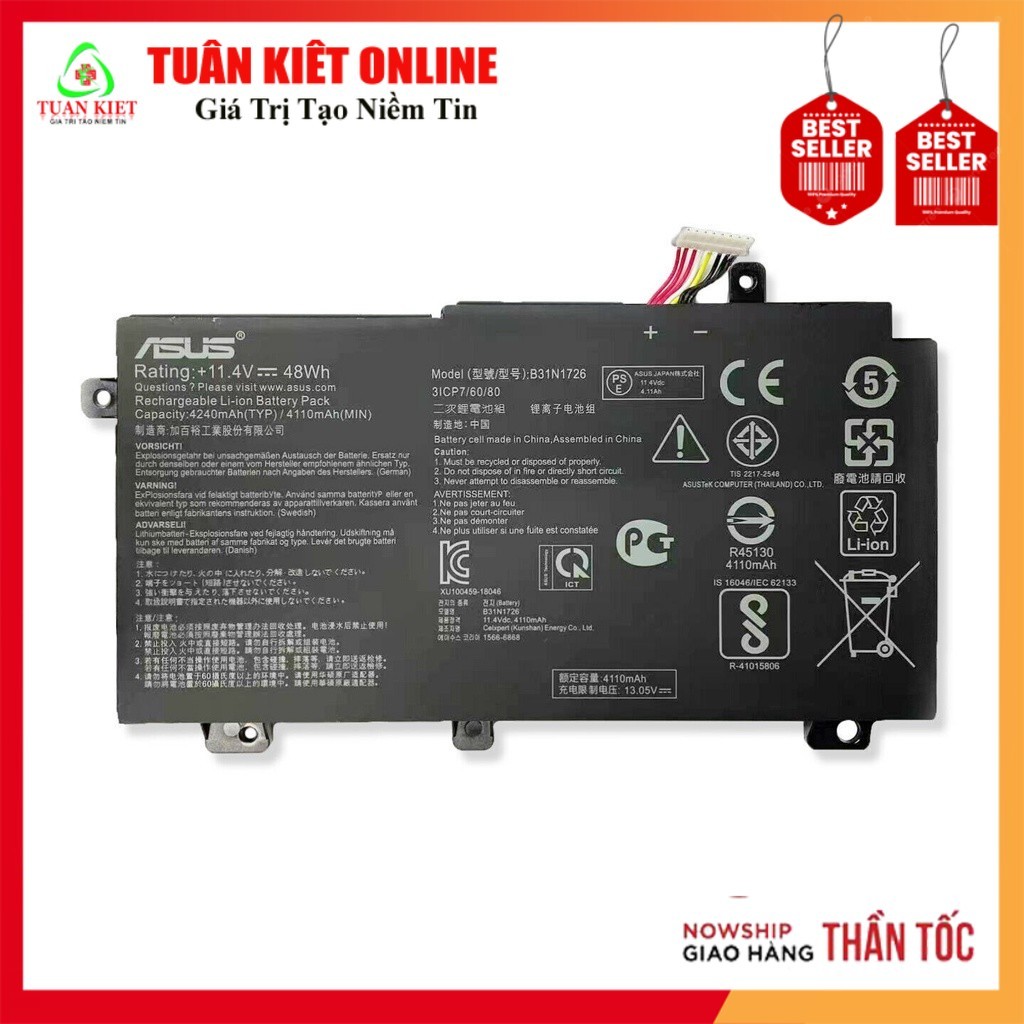 Pin laptop ASUS ROG Strix G15 G512 G512LI G531 G531GT B31N1726