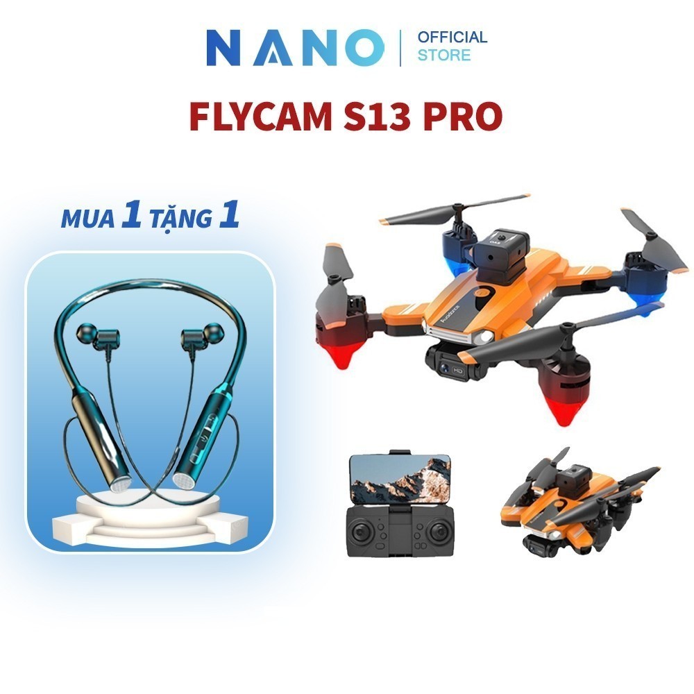 Flycam Mini Drone S13 camera góc rộng, dung lượng pin lớn bảo hành 12 tháng