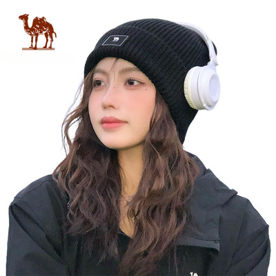Mũ dệt kim ngoài trời CAMEL CROWN  Nam và Nữ Mũ len chống gió ấm áp mùa thu