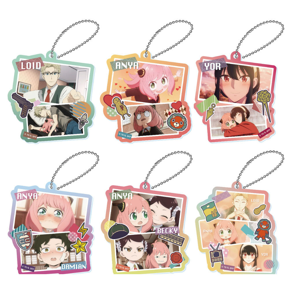 Spy x Family Acrylic Móc khóa Anya Damian Becky Yor / Gantungan Kunci Anime
