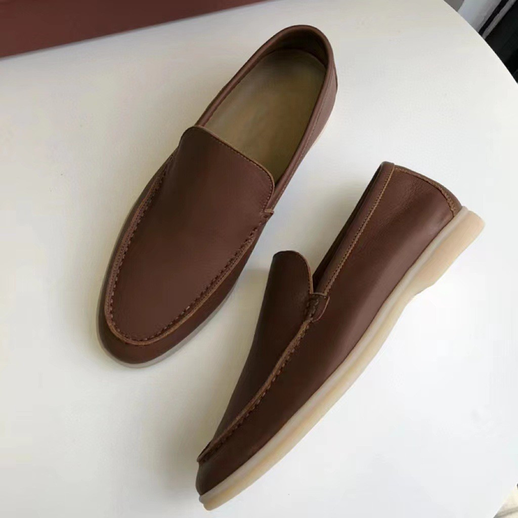 Nam Plus Size Loafers LP Moccasin Da Giày Plus Size LP, LP, Loro Piana *, Piana, 2025 Phong Cách Mới