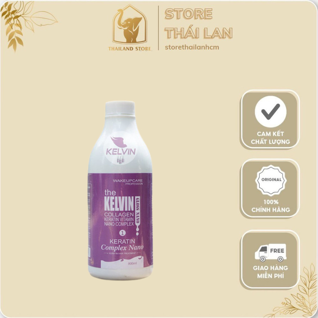 [CHÍNH HÃNG] Keratin Nguyên Chất Kelvin 800ml – Phục Hồi Tóc Hư Tổn, Tóc Tẩy Khô Xơ, Bông Xù, Mỏng Y