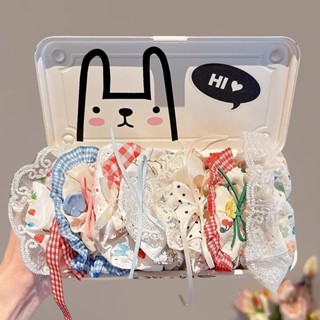 【Scrunchie】Set 7 Dây Buộc Tóc / Cột Tóc Scrunchies To Phồng Đẹp Thời Trang Hàn Quốc - Phụ Kiện Tóc