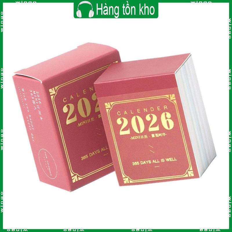 WIN 2026 Lịch Để Bàn Nhỏ 365 Ngày Xé Lịch Hàng Ngày Giấy Di Động Notepads