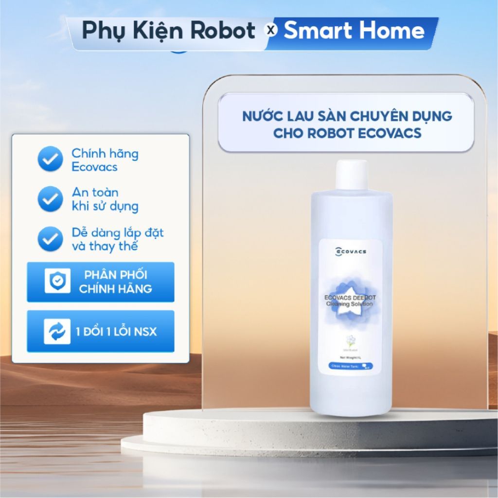 Nước lau sàn chuyên dụng cho Robot hút bụi lau sàn Ecovacs - Chính hãng