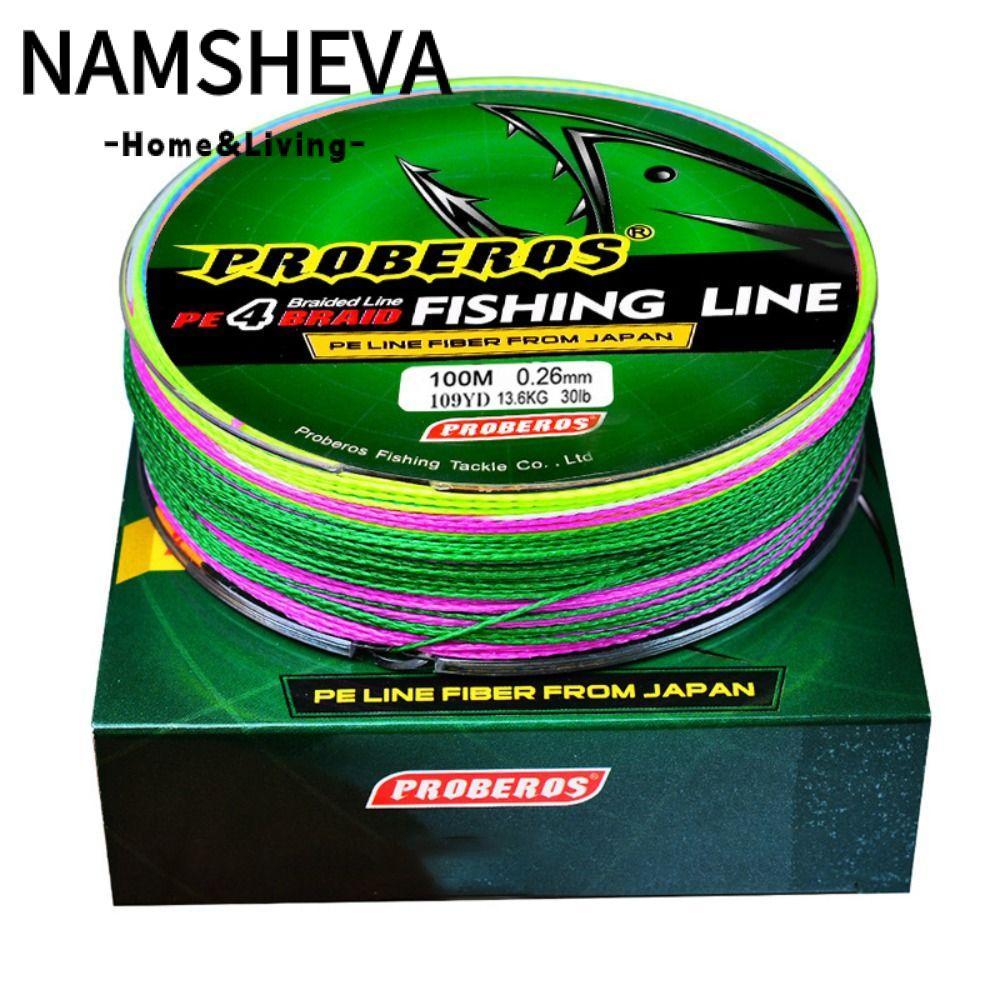 NAMSHEVA PE Dây Câu Cá Lấp Lánh, PE Angling Dây Đàn Hồi, Phong Cách Câu Cá 100M Dây Đơn Đầy Màu Sắc 