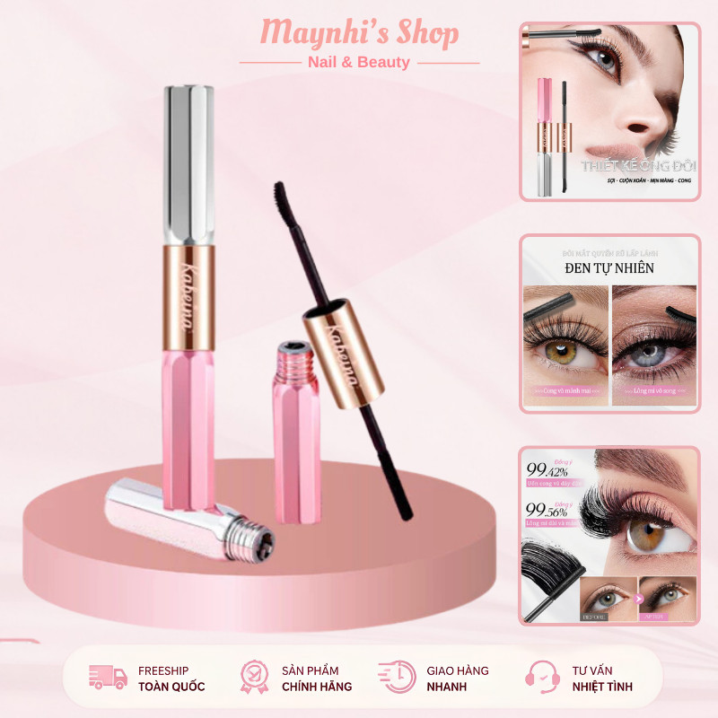 Mascara 2 Trong 1 Kabeina – Làm Dài Mi, Giữ Cong Suốt Ngày, Không Lem Trôi