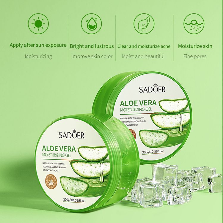 Xuyên Biên Giới ~ Aloe vera gel Aloe vera gel SADOER Vitamin C Aloe vera gel 300g Dưỡng Ẩm 26.6.24