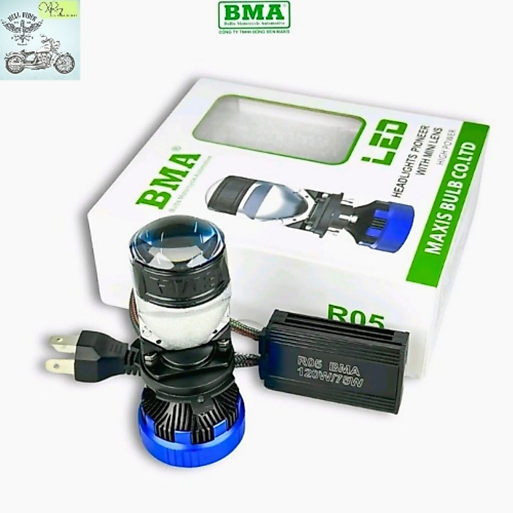 Bóng đèn bi cầu mini 120W R05, M01U chân H4 Siêu sáng( Giá 01 bóng)..