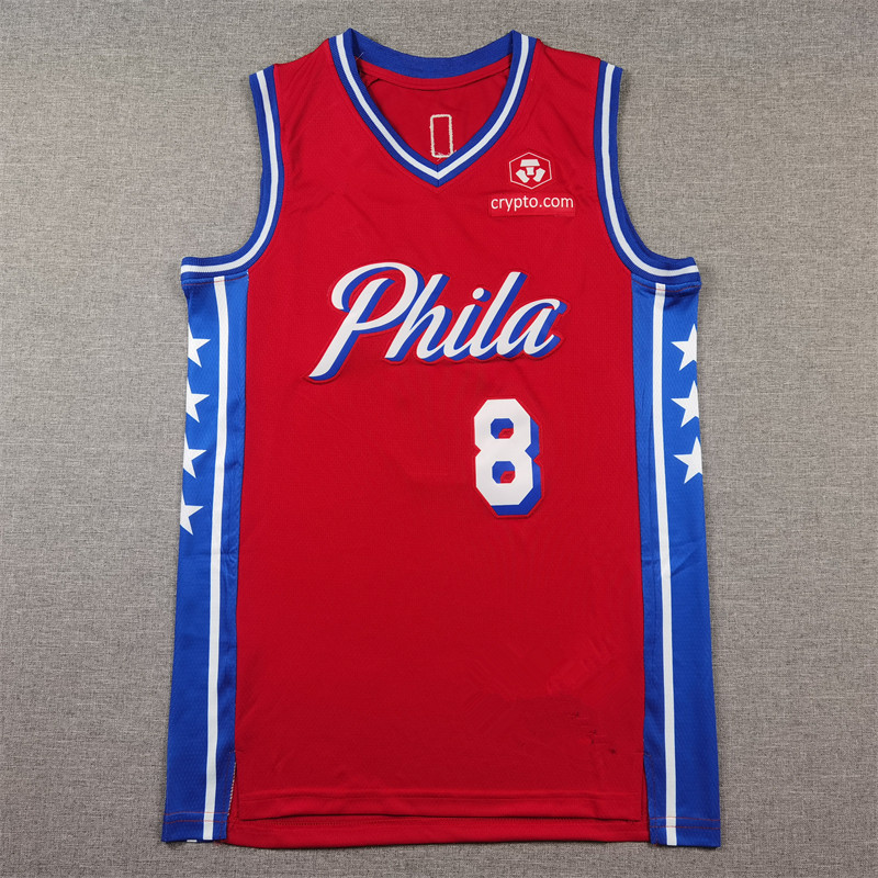 Thêu Thể Thao Thường Ngày Huấn Luyện Bóng Rổ Áo Vest 76 Người 8GEORGEORGER Red Jersey George