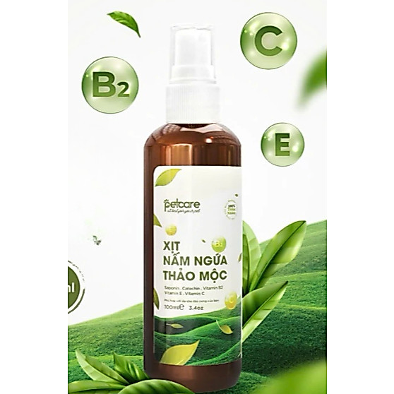 [Top Value]Xịt Nấm Ngứa Thảo Mộc PETCARE cho Chó Mèo