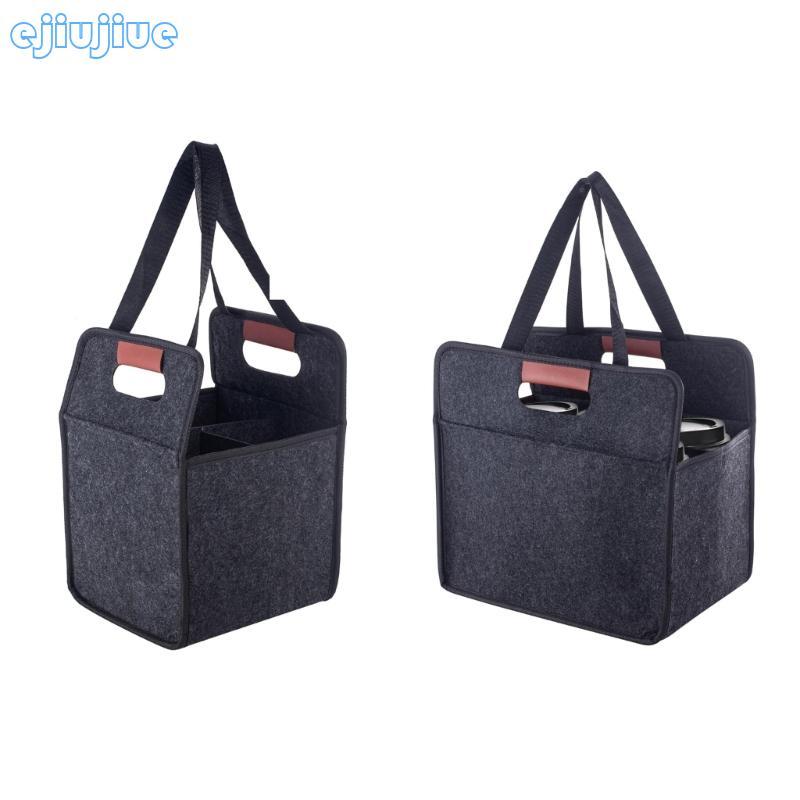 Beverage Carriers With Padded Dividers For Bottles And Cups Drink Transport Bag