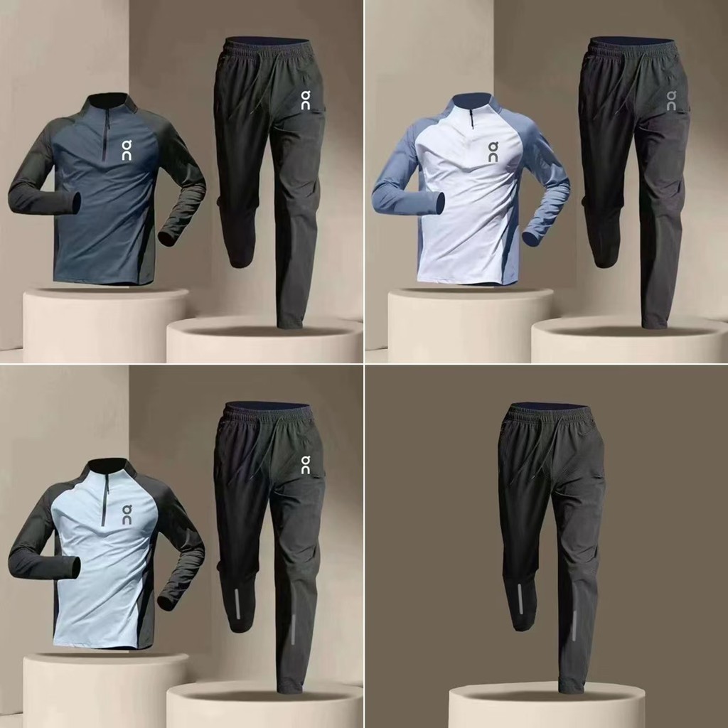 Hot Selling Half Zipper Training Clothes Outfit Men's Long-Sleeved Quick-Drying Clothes Cycling Spor