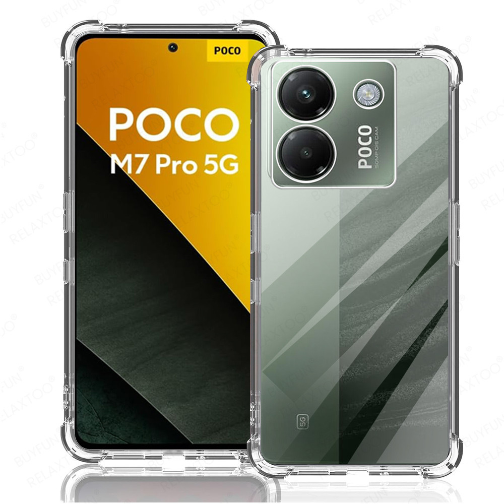 Ốp Điện Thoại Chống Sốc Trong Suốt Cho Xiaomi Poco M7 Pro Poco M7 4G 5G POCO M7Pro M 7 Pro 5G Vỏ Điệ