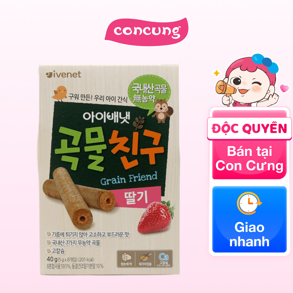 Thực phẩm bổ sung BÁNH XỐP IVENET VỊ DÂU