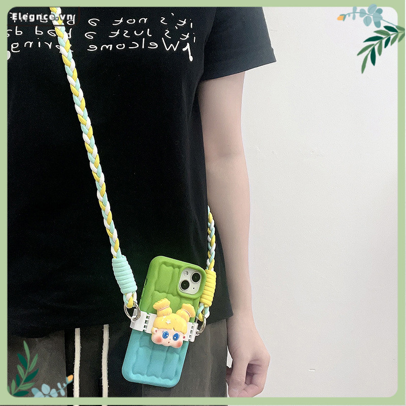 【Elevn】Dây đeo điện thoại hoạt hình thời trang dệt chéo Có thể đeo chéo dây đeo vai | BigBuy360 - bigbuy360.vn