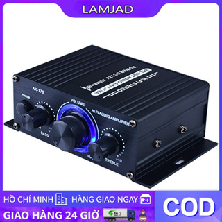 【HCM Vận Chuyển Nhanh Âm Ly Mini 12VDC AK-170 HiFi 2 kênh20W + 20W Bass Treble Điều Khiển Lượng Cho Sử Dụng Trên Xe Hơi