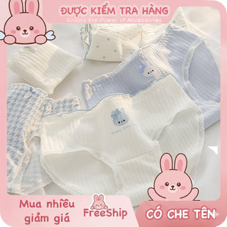  Set 10 quần lót nữ cotton thỏ nơ xinh xắn quần chip nữ thoáng khí quần bé gái mềm mại thấm hút tốt CS049 - Emy 