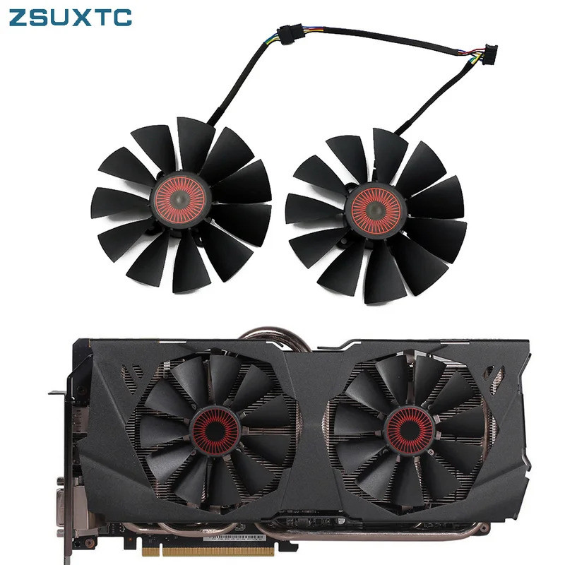 95MM FD10015H12S 0.55A 5Pin GTX980 980Ti Quạt Làm Mát Cho ASUS STRIX GTX 970 980 780 TI R9 380 Đồ Họ