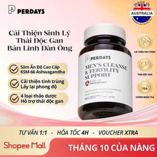 Viên Uống Thải Độc Gan, Cải Thiện Sinh Lý Cho Nam | PERDAYS Men's Cleanse & Fertility | Lọ 60 Viên
