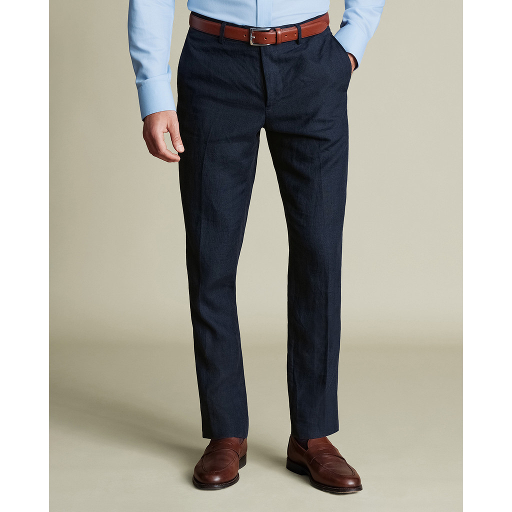 CHARLES TYRWHITT - Quần âu nam thanh lịch Linen TRT0439-DNY