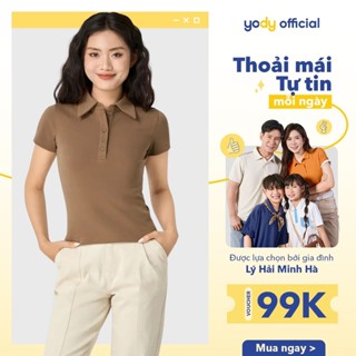 Áo Polo Nữ Nẹp Bốn Cúc Yody WCPO25S106