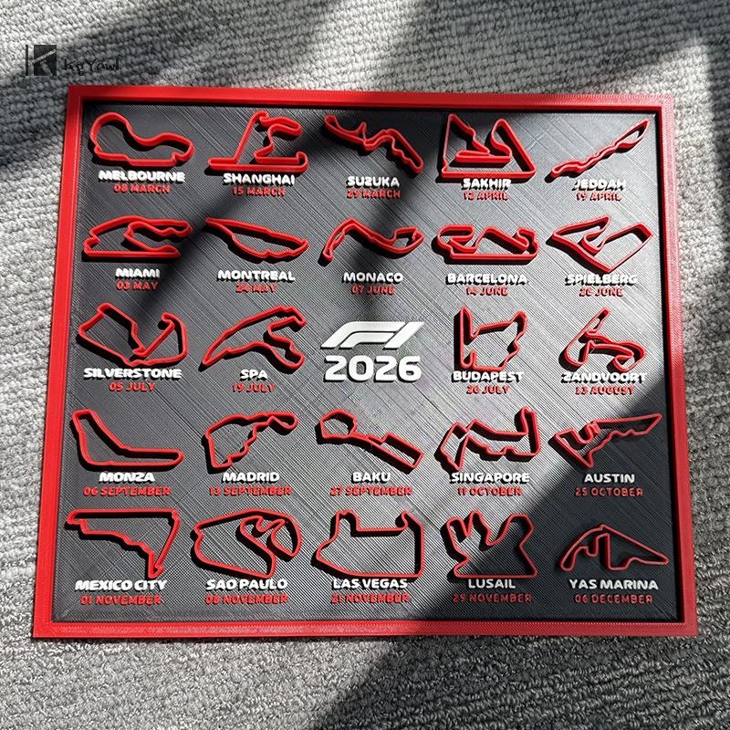 KgYewl 2026 Công Thức 1 Lịch F1 Có Chân Đế Đua Để Bàn Lịch Trang Trí Văn Phòng Tại Nhà Trang Trí Máy