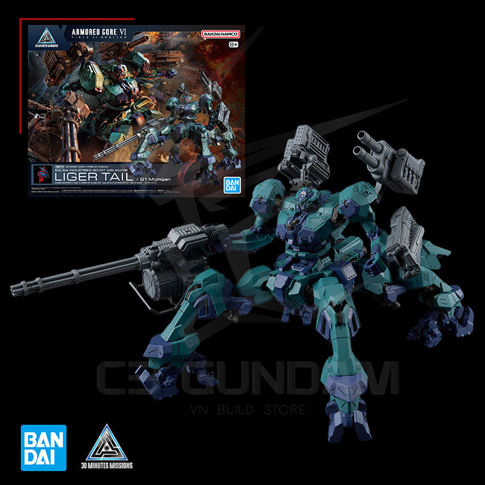 [BANDAI] MÔ HÌNH 30MM ARMORED CORE Ⅵ FIRES OF RUBICON Balam Industries BD-011 Melander Liger Tail C3
