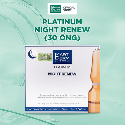 Ampoule Chống Lão Hoá & Tái Tạo Da Ban Đêm - MartiDerm Platinum Night Renew Ampoule (30 x 2ml)