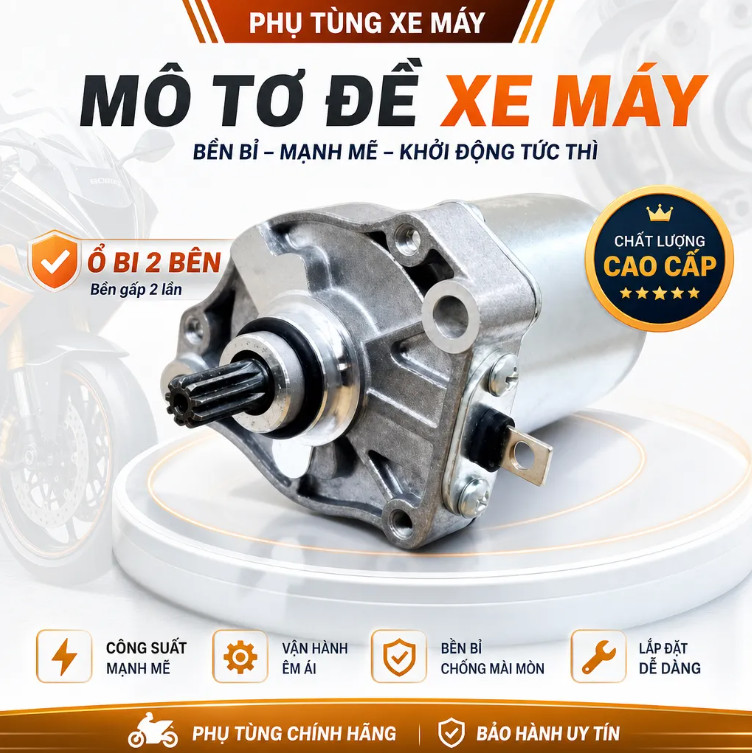 Củ Đề Wave S110 Wave RSX 110 Wave 110i Chính Hãng | Mô Tơ Đề Xe Máy Bền Bỉ Đề Nổ Mạnh