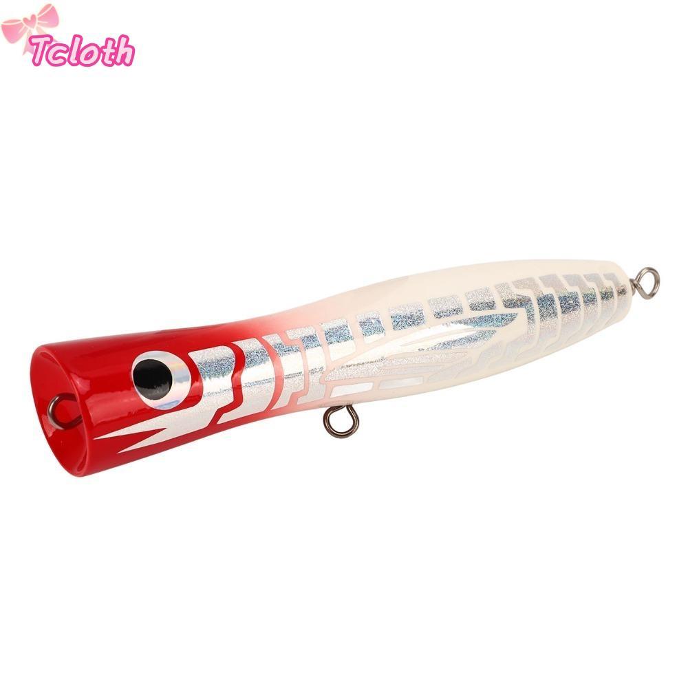 TCLOTH Popper Mồi Câu Cá, Gỗ 18cm GT Popper, Màu Sắc Phản Quang Bền Đẹp Basswood Popper Bass Fishing