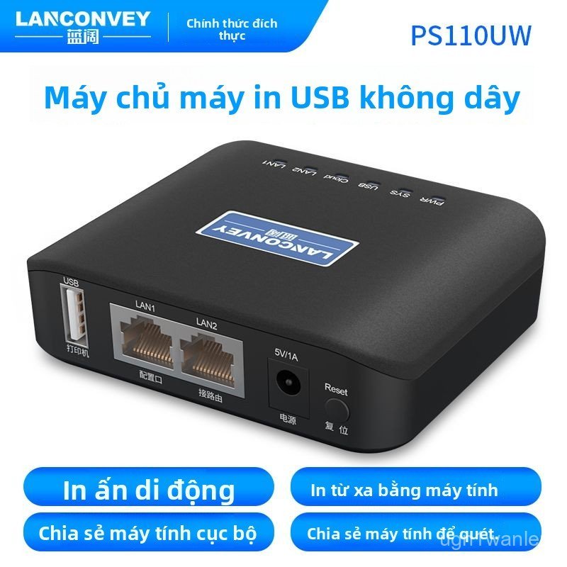 Print server đa năng Lankuo PS110UW hỗ trợ scan in đám mây từ xa qua điện thoại ổn định