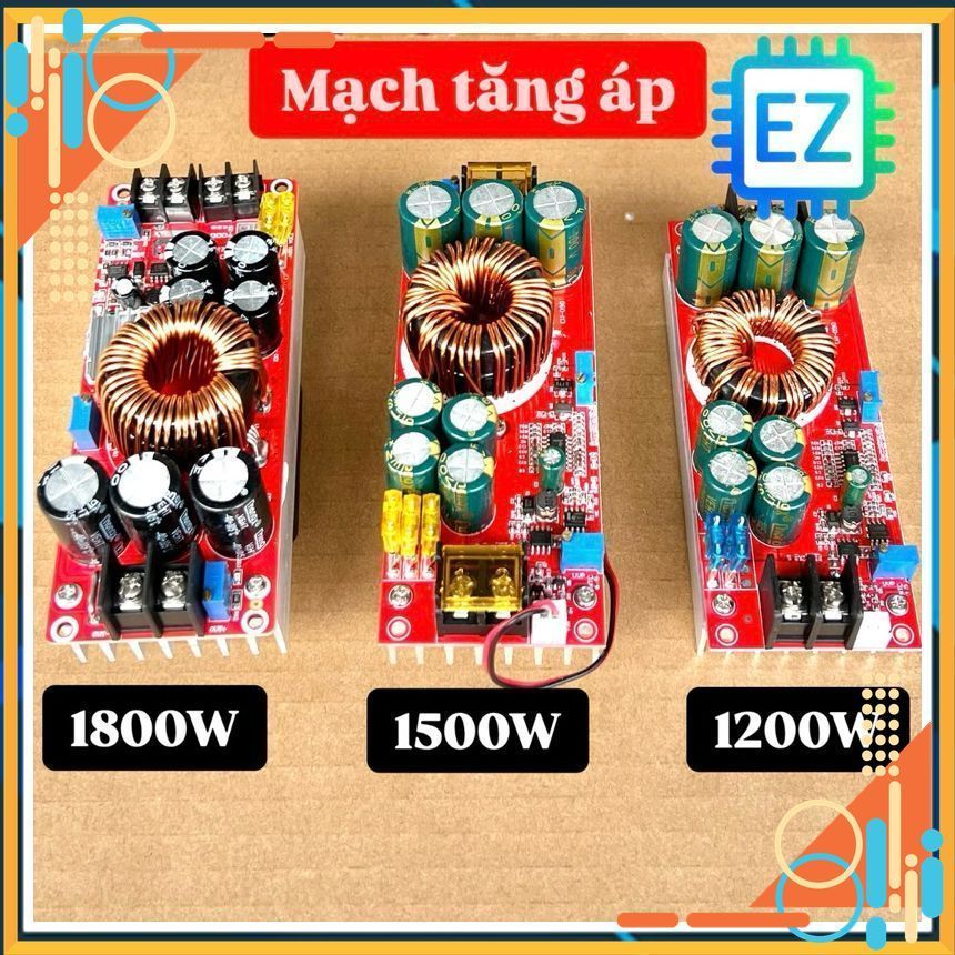 Mạch tăng áp, boost áp DC-DC 1200W, 1500W, 1800W  vào 10-60VDC ra 12-90VDC