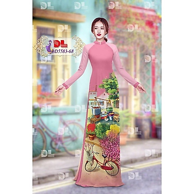 Vải áo dài phong cảnh
