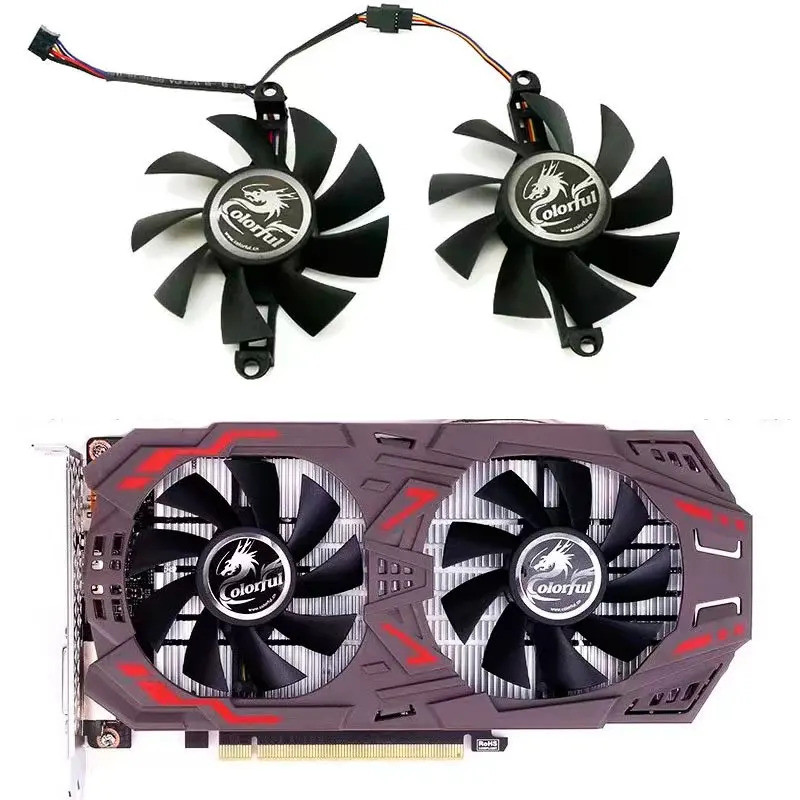 Quạt Làm Mát 75MM P106-100 Cho Nhiều Màu Sắc GTX 960 950 1060 1050Ti GTX960 GTX950 GTX1060 iGame GAM