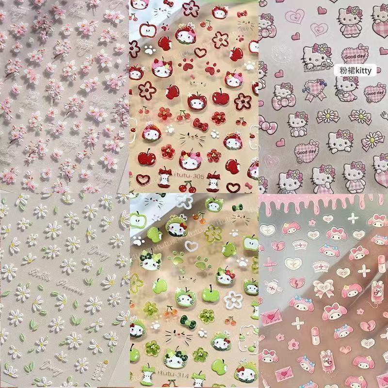 Spring Daisy Grassshopper DIY Lighter Sticker Fresh Sanrio Dập nổi ba chiều DIY Sticker