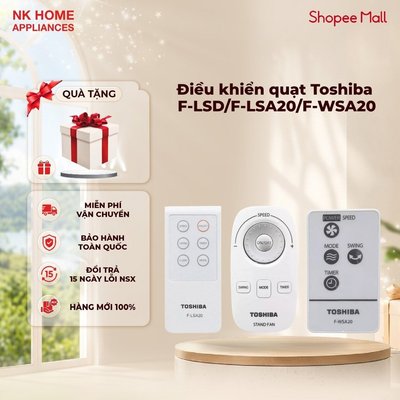 Điều khiển quạt Toshiba F-LSD/F-LSA20/F-WSA20, không kèm pin - Hàng chính hãng