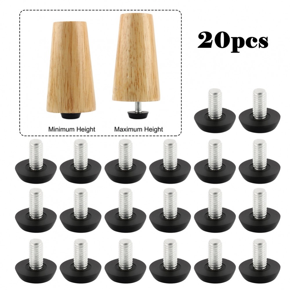 [DOLLDOLL-VN]Easy to Install Levelling Foot Feet 20pcs Set for Office and Household Furniture