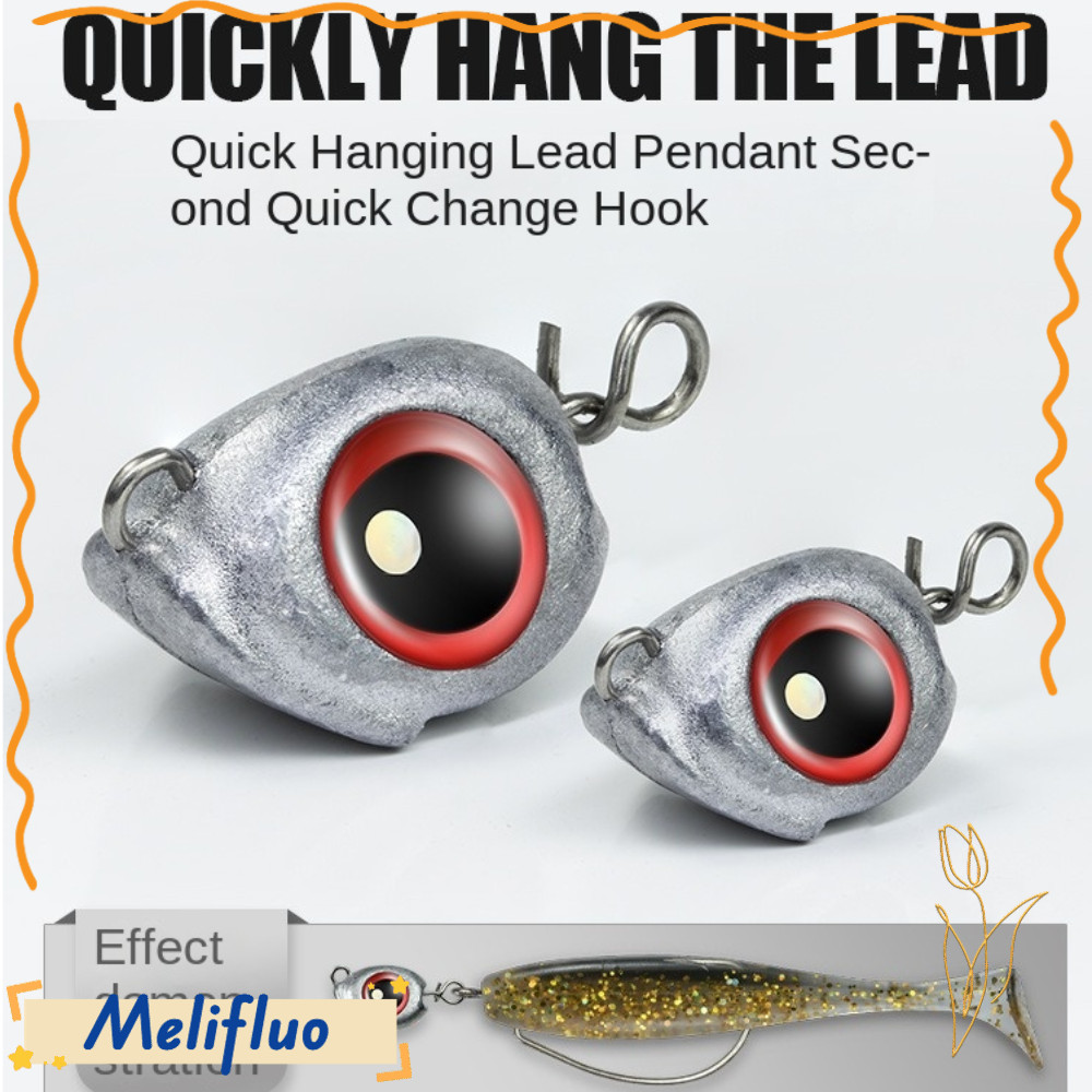 MELIFLUO Chì Đầu Mồi, Đầu Jig Đáy Swimbait Jig Đầu, 2025 Cứng 3.5g / 5g / 7g / 10g Mắt Lớn Jig Kim L