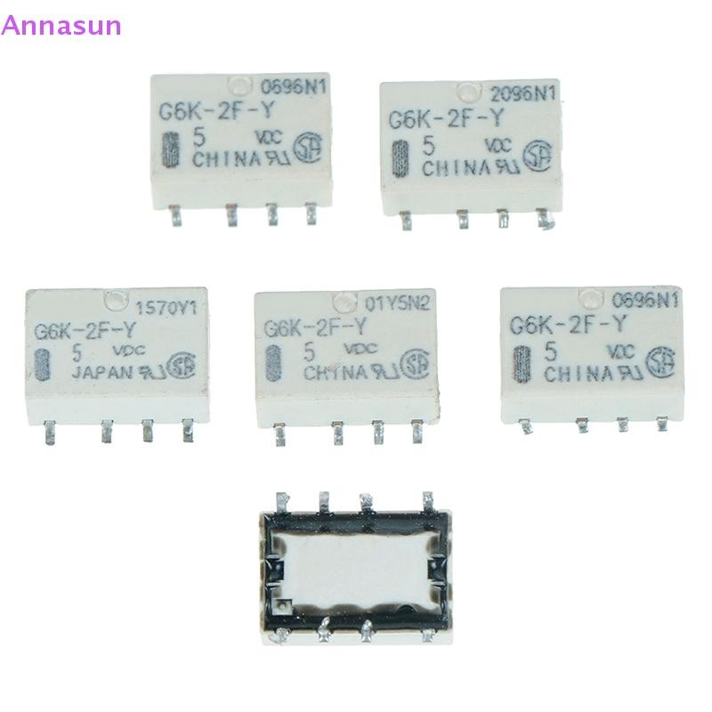 Annasun 5 chiếc dc 5v smd g6k-2f-y rơle tín hiệu 8pin cho rơle omron CỦA TÔI