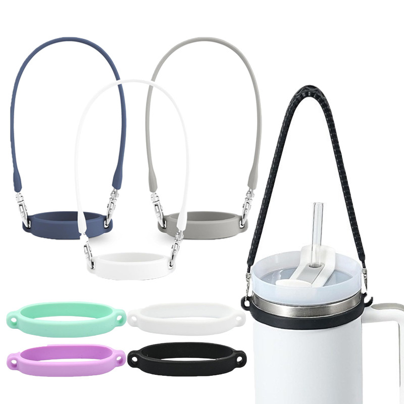 Tay cầm chai nước Dây đeo Tumbler Dây đeo Tumbler Dây đeo silicon cho bình thủy điện, Owala, Stanley