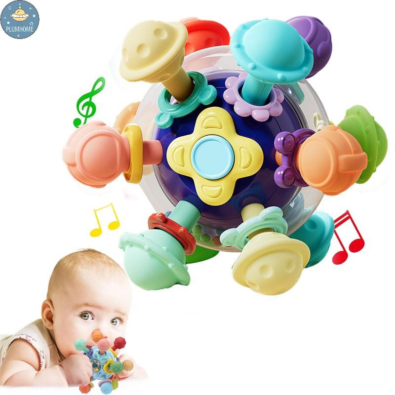 PLUMHOME Atomic Ball Baby Montessori Đồ chơi giác quan cho bé 0-6 6-12 tháng tuổi, Đồ chơi mọc răng 
