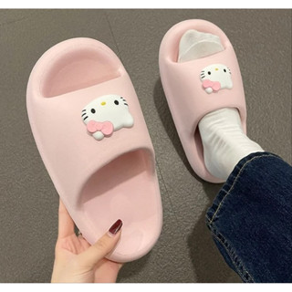  BABE VOLT Dép nữ HelloKitty Dép ngoài trời thời trang đơn giản nam nữ dép bánh mì chống trượt thoải mái thoáng khí 