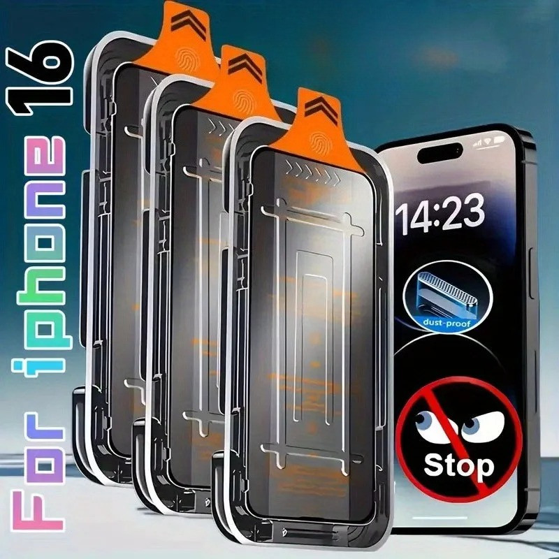 2 Chiếc Bảo Vệ Màn Hình Riêng Tư Thích Hợp Cho IPhone 16 17Pro Max 16e 17e 17Air Kính Cường Lực Cho 