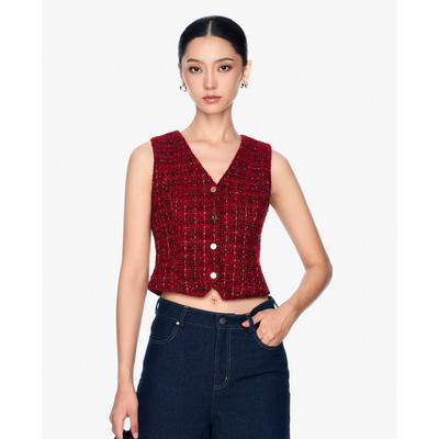 GIGI - Áo khoác gilet nữ cổ V sát nách trẻ trung_G1206T242260-53