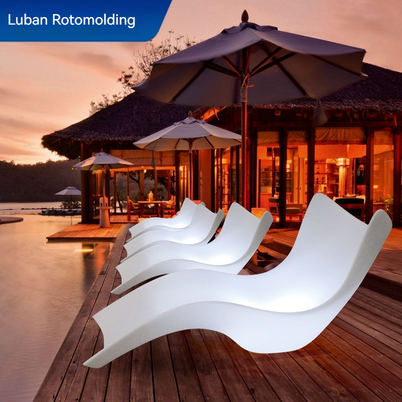 Luminous Outdoor Beach Chair Villa Courtyard Balcony Pool Recliner